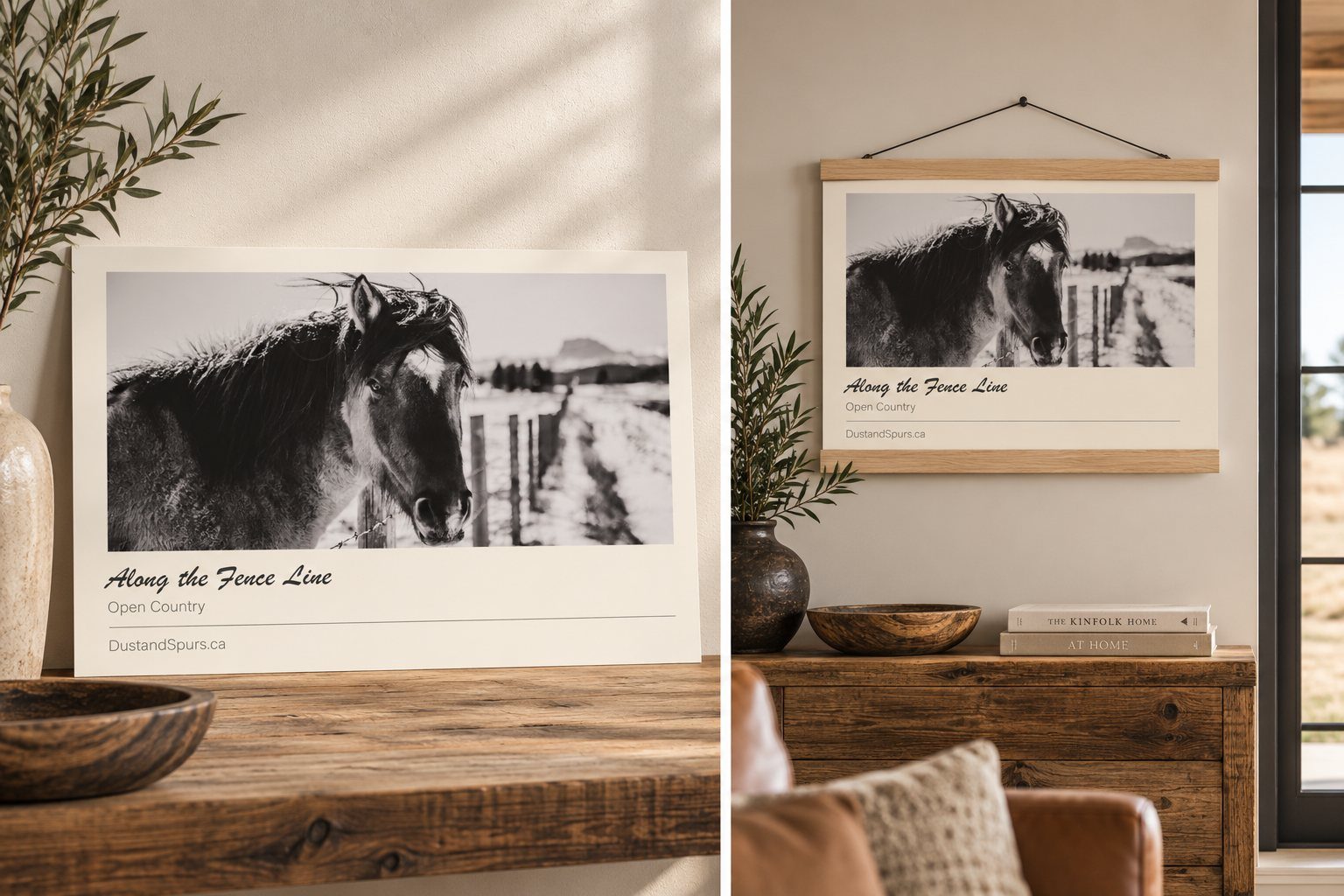 Poster mockup of Along the Fence Line, Open Country.